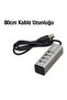 4 منافذ USB 3.0 HUB، كابل بطول 80 سم لنقل البيانات بسرعة - 4