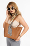 Women's Hand and Shoulder Bag with Stylish Accessory Detail - 5