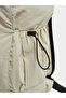 Solid Backpack with Zip Closure and Drawstring Detail - 4