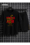 Stay Away Printed Deluxe Edition Cotton Men's T-Shirt-Shorts Set