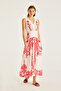 Panel Pattern Linen Blend Dress - 2