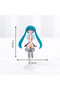 Blue Haired Thinking Anime Girl Figure in Car Glove Box Accessory 1Pcs
