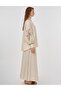 100% Linen Embroidered Double Suit Cream - 5
