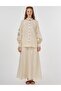 100% Linen Embroidered Double Suit Cream - 2