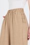Mink Linen Textured Cotton Side Detailed Wide Leg Trousers 4820A - 4