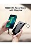 VEEKTOMX Power Bank with Built-in Cables, Portable Charger for iPhone, USB C LED Display External Ba - 4