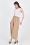 Mink Linen Textured Cotton Side Detailed Wide Leg Trousers 4820A - 2