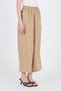 Mink Linen Textured Cotton Side Detailed Wide Leg Trousers 4820A - 5