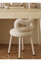 Cream Style High-End Bedroom Back Dressing Chair, Soft Lambskin, Soft Rebound Chair 36*36*67CM - 2