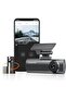 Dash Cam for Cars, 1296P + 1080P Front and Rear Dashcam Car Camera Built-in WiFi, Super Night - 2