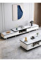 Small Household Coffee Table and Tv Cabinet, Retractable In Both Directions (160-220) Cm - 3