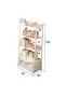 Bedroom Bedside Multi-Layer Bookcase Shelf with Independent Storage Cabinet - 6