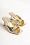 Women's Gold Hard Hat Heeled Slippers