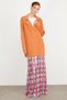 Double Breasted Collar Rayon Cardigan Salmon - 2