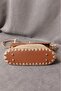 - Hülya 6683 5892 Hand Knitted Beige Macrame Rope and Tan Leather Cover Women's Shoulder Bag - 6