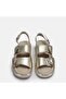 Large Size Women's Khaki Leather Sandals 41-42-43-44-45 Gold - 3