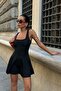 SHORTS-STYLE, SQUARE NECK, STRETCHY, SHAPING SUMMER DRESS - 4