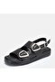Large Size Women's Khaki Leather Sandals 41-42-43-44-45 Black Leather - 6