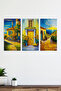 Sunflower Facing the Sun Home Balcony and Door Sea Landscape 3 Piece Mdf Table - 3