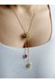 Green Floral Pendant Brand Model Y Steel Necklace