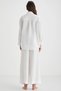 Women's Linen Home and Outerwear Set – White Shirt and Trousers Summer Combination C3T4N69 - 4
