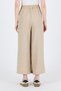 Beige Cotton Linen Textured High Waist Pleated Palazzo Pants 4819A - 5