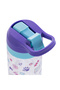 3 Compartment 800ml Stainless Steel bento Lunch Box w/ Water Bottle-Floral Purple - 7