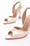 02 Women's Silver Stone Goblet Heeled Shoes - 4