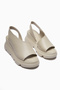 Lima Beige Thick Soled Open Toe Women's Sandals Opportunity Product - 5