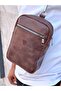 Genuine Leather - with Strap - Zippered - Crossbody Crossbody Bag 1008