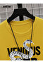 Stand Back Printed Cotton Men's Yellow T-Shirt-Black Shorts Set - 4