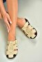 U458334202 Beige Suede Closed Front Women's Slippers - 3