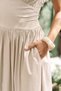 Emilia Corset Detail Stone Long Dress - 5