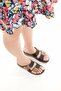 Crea Multicolor Black Genuine Leather Velcro Daily Women's Slippers - 2