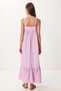 Women's Lilac Strap Flounced Summer Tensel Dress Bv00154 - 5