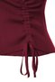 Burgundy Double Breasted Gather Detailed Knitwear Sweater Twoaw23Kz00828 - 8
