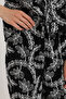 Siyah Nakışlı Geniş Paça Pantolon TWOSS25PL00129 - 2
