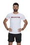 Men's White Red Printed Fitness Sports T-Shirt - 2