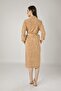 Women's Beige Jacquard Cotton Bathrobe - 2