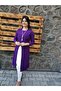Women's Purple White Hijab Tunik