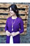 Women's Purple White Hijab Tunik - 2