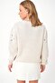 Ecru Oversized Embroidered Premium Sweater Alc-X5093 - 3
