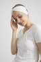 White, Boutique Design Women's Bandana Hair Band, Extra Soft, Flexible, Natural, Combed Cotton - 6