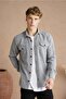 Men's Light Gray Lumberjack Shirt-dzodg001r25s