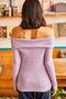 Women's Lilac Madonna Collar Ribbed Camisole Blouse BLZ-19000615 - 2