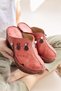 Genuine Leather Annika Coral Antique Detailed Wedge Sabo Women's Slippers - 2
