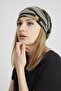 Women's Khaki, Camouflage Patterned, Rope Detailed 4 Season Hat Beanie Buff Ultra Soft Natural Combed Cotton - 5