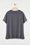 Antrasit Bisiklet Yaka %100 Pamuk Örme T-Shirt TBBSS23BF00030 - 10