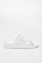 White Double Striped Eva Light Sole Women's Slippers Takss25Te00065 - 3