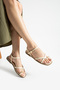 Beige Ringed Sandals - 5